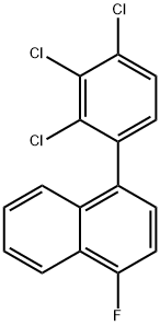 1-Fluoro-4-(2,3,4-trichlorophenyl)naphthalene 结构式