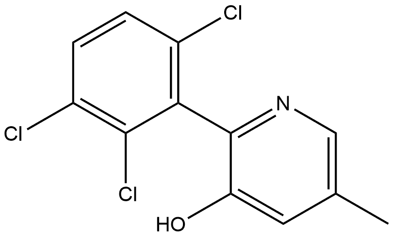 5-Methyl-2-(2,3,6-trichlorophenyl)-3-pyridinol 结构式