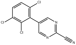 2-Cyano-5-(2,3,6-trichlorophenyl)pyrimidine 结构式