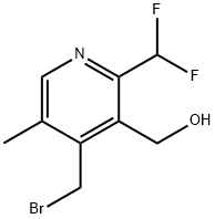 4-(Bromomethyl)-2-(difluoromethyl)-5-methylpyridine-3-methanol 结构式