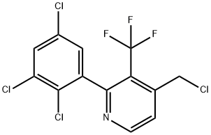 4-(Chloromethyl)-2-(2,3,5-trichlorophenyl)-3-(trifluoromethyl)pyridine 结构式