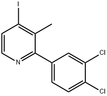 2-(3,4-Dichlorophenyl)-4-iodo-3-methylpyridine 结构式
