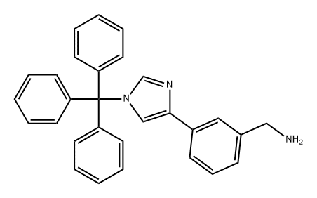 Benzenemethanamine, 3-[1-(triphenylmethyl)-1H-imidazol-4-yl]- 结构式