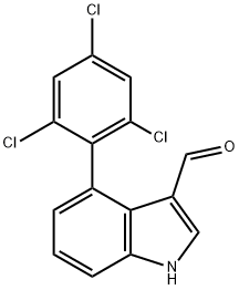 4-(2,4,6-Trichlorophenyl)indole-3-carboxaldehyde 结构式