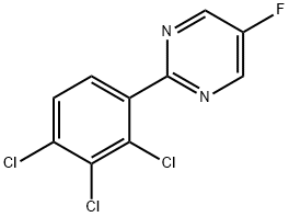 5-Fluoro-2-(2,3,4-trichlorophenyl)pyrimidine 结构式