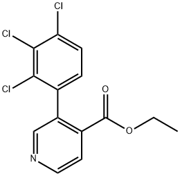 Ethyl 3-(2,3,4-trichlorophenyl)isonicotinate 结构式