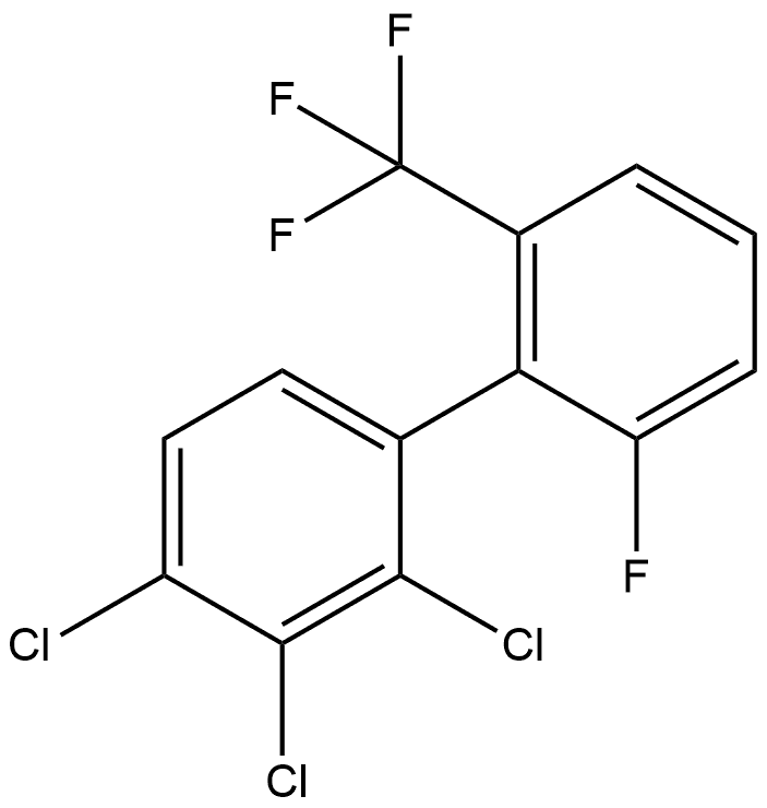 2,3,4-Trichloro-2'-fluoro-6'-(trifluoromethyl)-1,1'-biphenyl 结构式