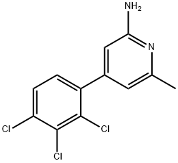 2-Amino-6-methyl-4-(2,3,4-trichlorophenyl)pyridine 结构式