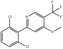 2-(2,6-Dichlorophenyl)-4-methoxy-5-(trifluoromethyl)pyridine 结构式