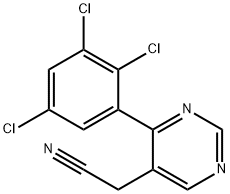 4-(2,3,5-Trichlorophenyl)pyrimidine-5-acetonitrile 结构式