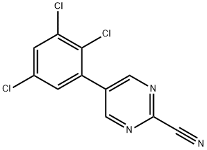 2-Cyano-5-(2,3,5-trichlorophenyl)pyrimidine 结构式