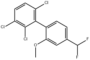 4'-(Difluoromethyl)-2'-methoxy-2,3,6-trichlorobiphenyl 结构式