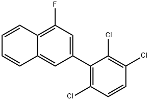 1-Fluoro-3-(2,3,6-trichlorophenyl)naphthalene 结构式