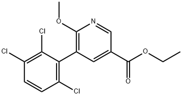 Ethyl 6-methoxy-5-(2,3,6-trichlorophenyl)nicotinate 结构式
