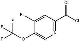 4-Bromo-5-(trifluoromethoxy)pyridine-2-carbonyl chloride 结构式