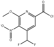 4-(Difluoromethyl)-2-methoxy-3-nitropyridine-6-carbonyl chloride 结构式