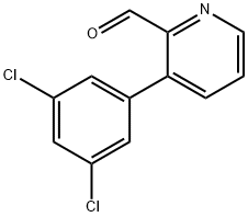 3-(3,5-Dichlorophenyl)picolinaldehyde 结构式