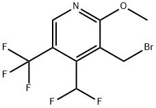 3-(Bromomethyl)-4-(difluoromethyl)-2-methoxy-5-(trifluoromethyl)pyridine 结构式