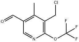 3-(Chloromethyl)-4-methyl-2-(trifluoromethoxy)pyridine-5-carboxaldehyde 结构式