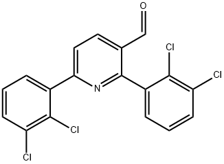 2,6-Bis(2,3-dichlorophenyl)nicotinaldehyde 结构式