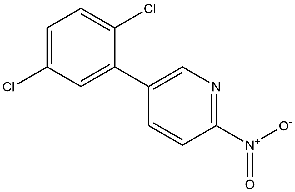 5-(2,5-dichlorophenyl)-2-nitropyridine 结构式