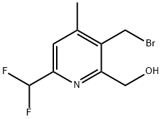 3-(Bromomethyl)-6-(difluoromethyl)-4-methylpyridine-2-methanol 结构式