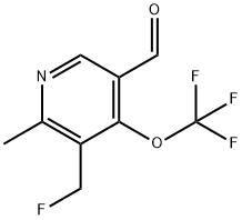 3-(Fluoromethyl)-2-methyl-4-(trifluoromethoxy)pyridine-5-carboxaldehyde 结构式