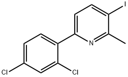 6-(2,4-Dichlorophenyl)-3-iodo-2-methylpyridine 结构式