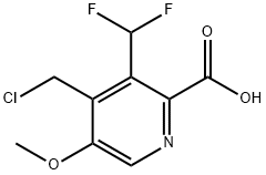 4-(Chloromethyl)-3-(difluoromethyl)-5-methoxypyridine-2-carboxylic acid 结构式