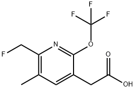 2-(Fluoromethyl)-3-methyl-6-(trifluoromethoxy)pyridine-5-acetic acid 结构式