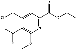 Ethyl 4-(chloromethyl)-3-(difluoromethyl)-2-methoxypyridine-6-carboxylate 结构式