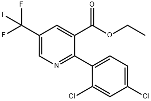 Ethyl 2-(2,4-dichlorophenyl)-5-(trifluoromethyl)nicotinate 结构式