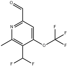 3-(Difluoromethyl)-2-methyl-4-(trifluoromethoxy)pyridine-6-carboxaldehyde 结构式