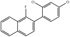 2-(2,4-Dichlorophenyl)-1-fluoronaphthalene 结构式