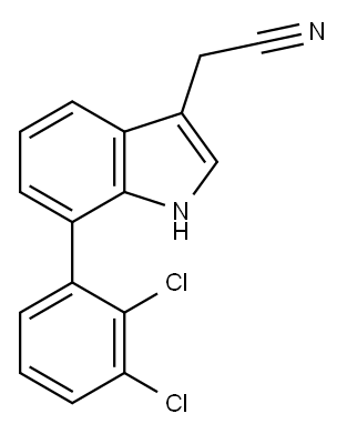 7-(2,3-Dichlorophenyl)indole-3-acetonitrile 结构式