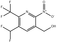 3-(Difluoromethyl)-6-nitro-2-(trifluoromethyl)pyridine-5-methanol 结构式