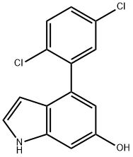 4-(2,5-Dichlorophenyl)-6-hydroxyindole 结构式