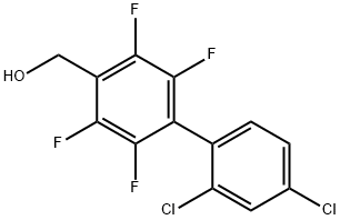 (2',4'-Dichloro-2,3,5,6-tetrafluoro-biphenyl-4-yl)-methanol 结构式