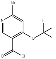 2-Bromo-4-(trifluoromethoxy)pyridine-5-carbonyl chloride 结构式