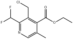 Ethyl 3-(chloromethyl)-2-(difluoromethyl)-5-methylpyridine-4-carboxylate 结构式