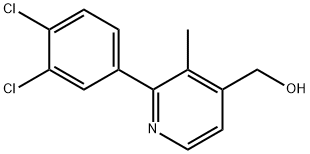 2-(3,4-Dichlorophenyl)-3-methylpyridine-4-methanol 结构式