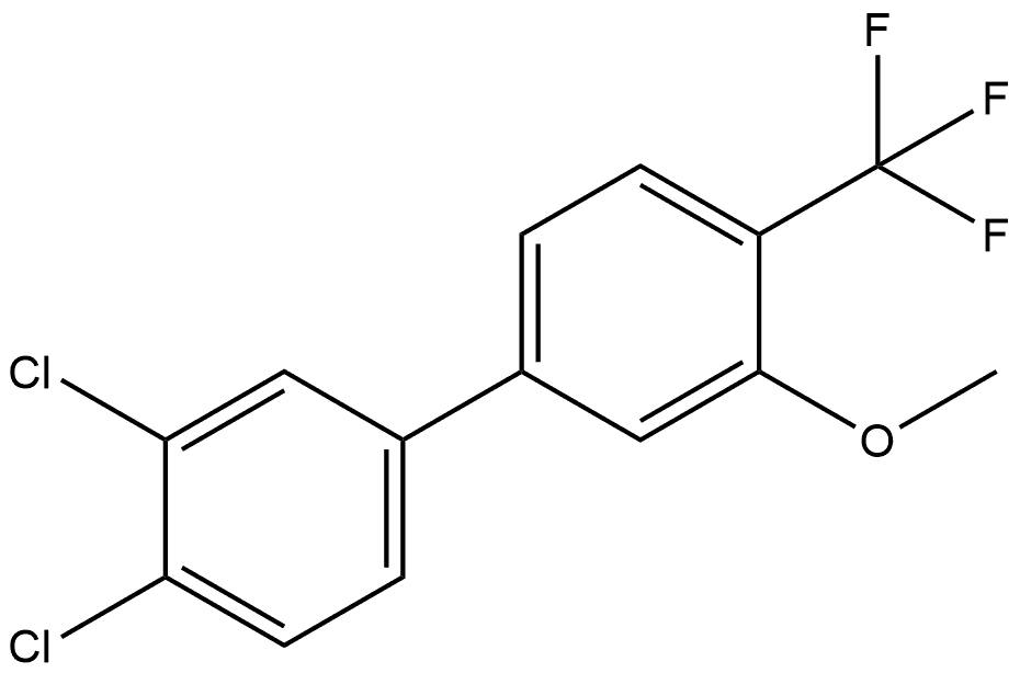 3,4-Dichloro-3'-methoxy-4'-(trifluoromethyl)-1,1'-biphenyl 结构式