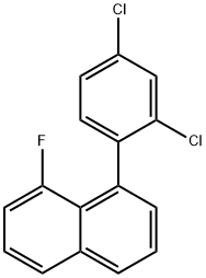 1-(2,4-Dichlorophenyl)-8-fluoronaphthalene 结构式