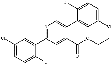 Ethyl 2,5-bis(2,5-dichlorophenyl)isonicotinate 结构式