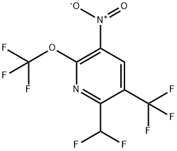 2-(Difluoromethyl)-5-nitro-6-(trifluoromethoxy)-3-(trifluoromethyl)pyridine 结构式
