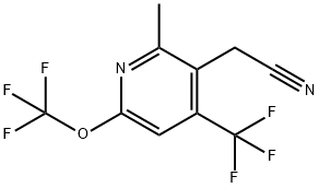 2-Methyl-6-(trifluoromethoxy)-4-(trifluoromethyl)pyridine-3-acetonitrile 结构式