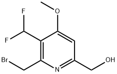 2-(Bromomethyl)-3-(difluoromethyl)-4-methoxypyridine-6-methanol 结构式