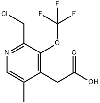 2-(Chloromethyl)-5-methyl-3-(trifluoromethoxy)pyridine-4-acetic acid 结构式