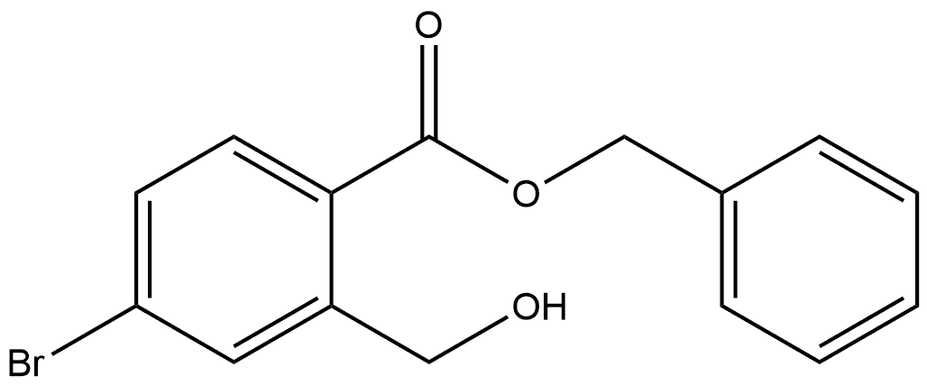 苯基甲基4-溴-2-(羟甲基)苯甲酸酯 结构式