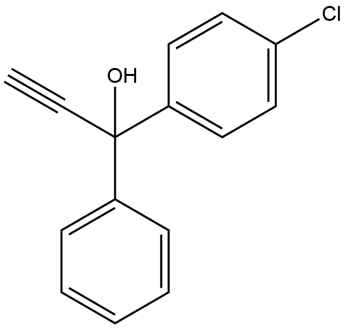Benzenemethanol, 4-chloro-α-ethynyl-α-phenyl- 结构式